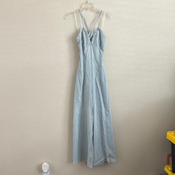 Light Blue Women's Jumpsuit - Picture 1 of 5